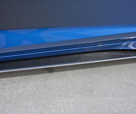 American Car Craft 2014-2019 Chevrolet Corvette Side Skirts Stainless w/Real Carbon Fiberglass Overlay 052067