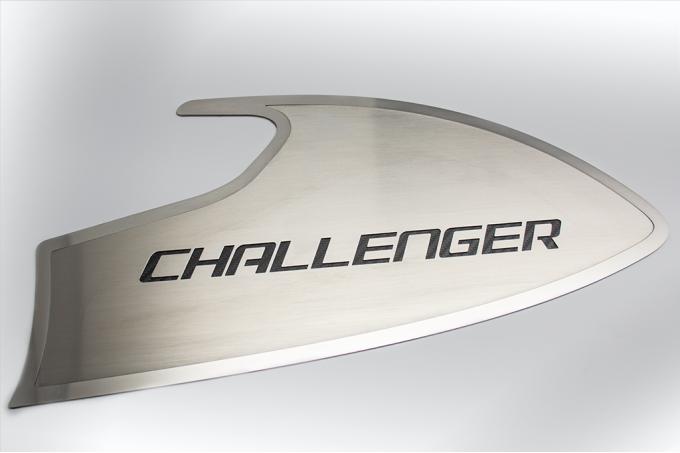 2015-2020 Dodge Challenger - Door Badges Brushed w/CHALLENGER Inlay 2Pc - Choose Color 151059