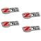 American Car Craft 2005-2013 Chevrolet Corvette Z06 Stainless Badges 4pc Set 1.71" x .5" 042125