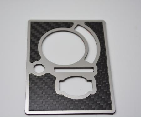 American Car Craft 2008-2014 Dodge Challenger Light Control Trim Plate Center w/Manual Fog Light Carbon Fiber Inlaid 151045