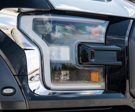 American Car Craft 2017 Ford F-150 Extended Fender Insert Headlight Trim Polished Stainless 2pc 772051