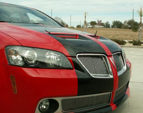 American Car Craft 2008-2009 Pontiac G8 Grille Laser Mesh Hood Insert 2pc 222004