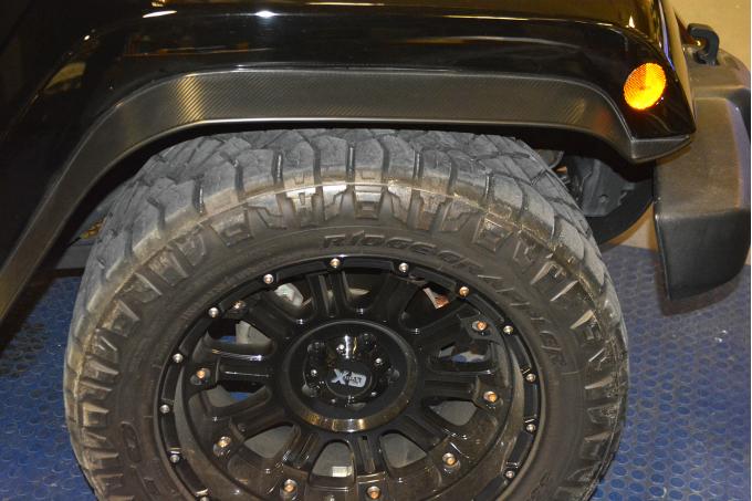 2007-18 Jeep Wrangler JK/JKU - Tactical Fender Flares - Carbon Fiber Wrapped Stainless 142108