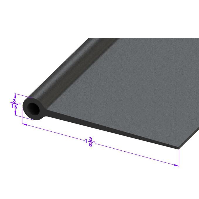Metro Moulded Parts Fender Welt. All Vinyl Type with 3/16 In. Bead and 1 3/8 In LP 16-C
