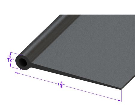 Metro Moulded Parts Fender Welt. All Vinyl Type with 3/16 In. Bead and 1 3/8 In LP 16-C