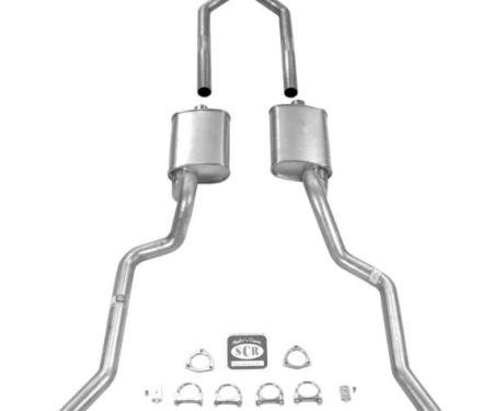 Shafers Classic Reproductions 1955-1957 Chevrolet Full Size X Exhaust System, 2-1/2" Turbo Sedan and Hardtop w/ 3/4 Headers 63091