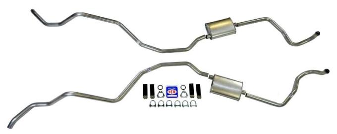 Shafers Classic Reproductions 1960-1964 Chevrolet Full Size Exhaust System 2" Dual Turbo, All exc. SW/El Camino 73016
