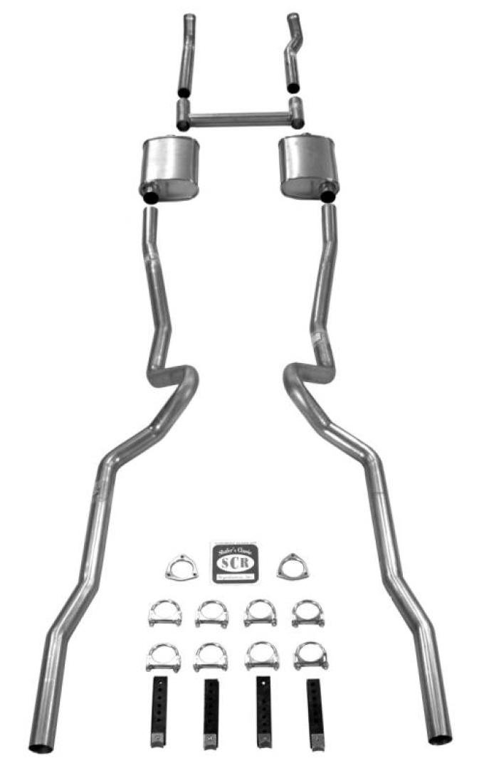 Shafers Classic Reproductions 1955-1957 Chevrolet Full Size 2-1/2" Dual Turbo Exhaust System w/ 3/4 Headers w/o Frame Horns 63034