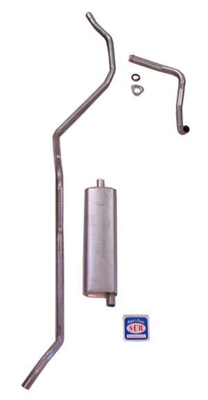 Shafers Classic Reproductions 1958 Chevrolet Full Size Exhaust System 6 cyl. single exhaust, Hardtop or Convertible exc. SW 73041