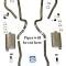 Shafers Classic Reproductions 1955-1957 Chevrolet Full Size 2" Dual Turbo Small Block Exhaust System 63027