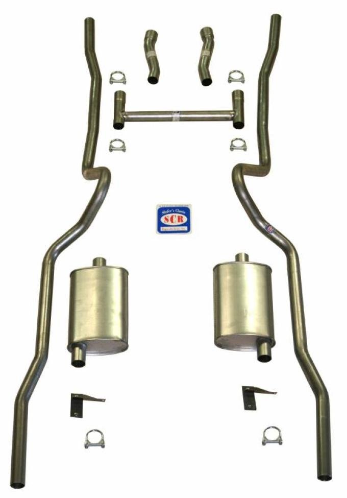 Shafers Classic Reproductions 1955-1957 Chevrolet Full Size Exhaust System, 2" Dual Turbo w/ 2" Standard Type Hedman Headers 63028