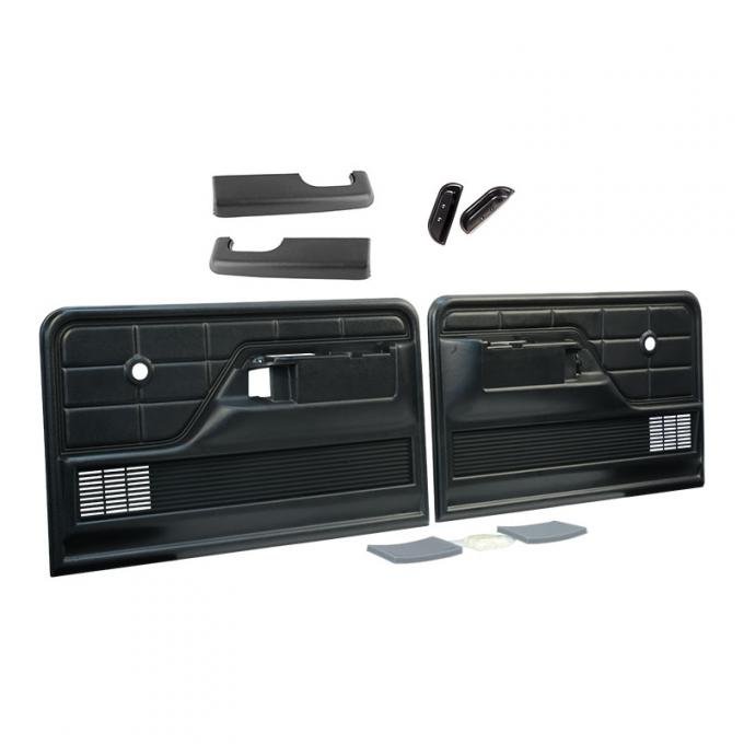 Dennis Carpenter Door Panels Kit - Black - 1973-79 Ford Truck, 1978-79 Ford Bronco D3TZ-1023942-KT