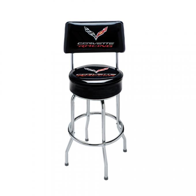 Corvette Racing Pub Stool w/Back