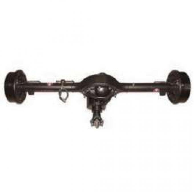 Chevy & GMC Truck Rear End, 9, Complete, With 11 Drum Brakes & Lines, Semi-Gloss Black Powder Coated, Coil Spring 1960-1962