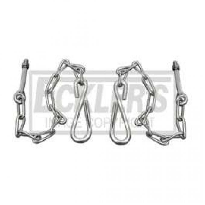 Chevy Truck Tailgate Chains, Chrome, Step Side, 1954-1987