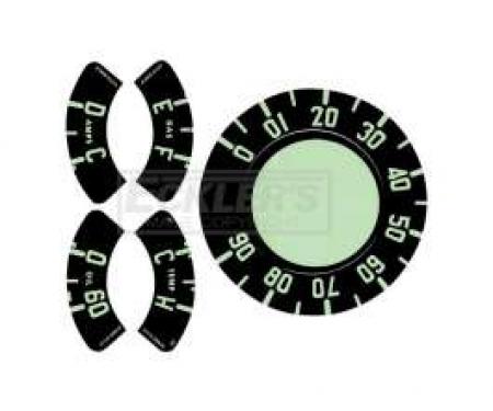 Chevy Truck Dash Gauge Decal Set, 1954-1955