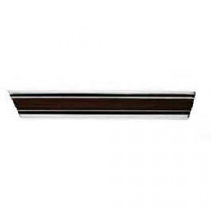 Chevy Truck Custom Sport Fleet Side Molding, Short Bed With Wood Grain Insert, Left Rear Lower, 1969-1972