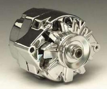 Chevy Truck Alternator, 70 Amp, 1-Wire, Chrome, 1947-1972