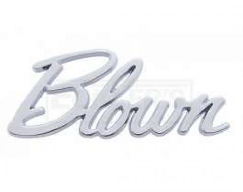 Chevy And GMC Truck Blown Script Emblem, Chrome