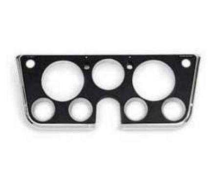 Chevy Truck Dash Bezel, With Chrome Edges, Black, 1969-1972