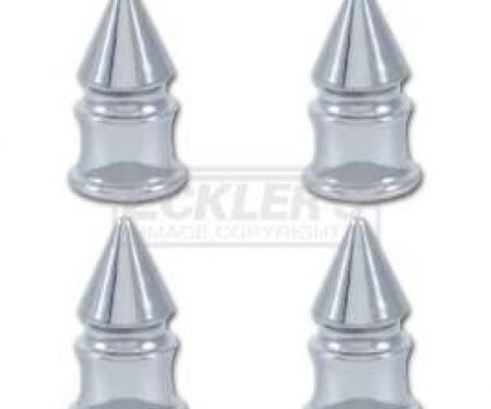 Chevy Or GMC Truck Valve Stem Caps, Chrome Spike, 1947-1987