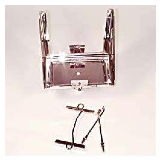 Chevy Truck Battery Tray, Stainless Steel, Polished, 1958-1959