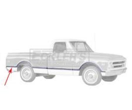 Chevy Or GMC Truck, Bedside Rear Molding, Fleetside, Longbed, Right, 1967-1968