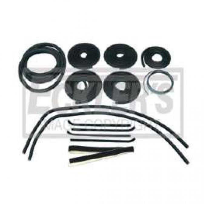 Chevy Truck Weatherstrip Kit, For Small Rear Glass, With Stainless Steel Molding, 1960-1963