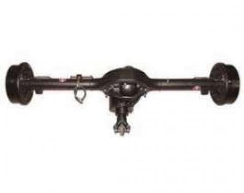 Chevy & GMC Truck Rear End, 9, Complete, With 11 Drum Brakes & Lines, Semi-Gloss Black Powder Coated, 1973-1987