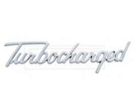 Chevy And GMC Truck Turbocharged Script Emblem, Chrome