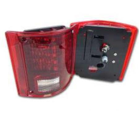 Chevy Or GMC Truck Rear Taillight Assemblies, LED, With Chrome Trim, 1973-1991