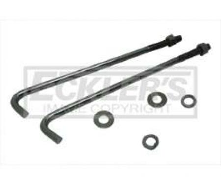 Chevy Truck Battery Hold Down Bolts, Stainless Steel, Polished, 1955-1957