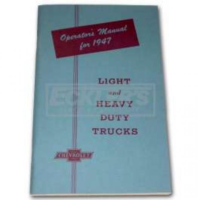 Chevy Truck Owner's Manual, 1947
