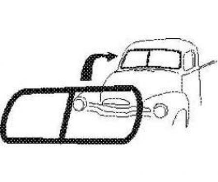 Chevy Truck Windshield Weatherstrip, For 2-Piece Glass & No Chrome, 1947-1953