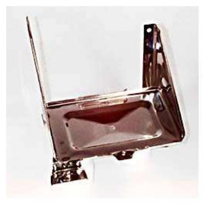 Chevy Truck Battery Tray, Stainless Steel, Polished, For Trucks With Air Conditioning, 1967-1972