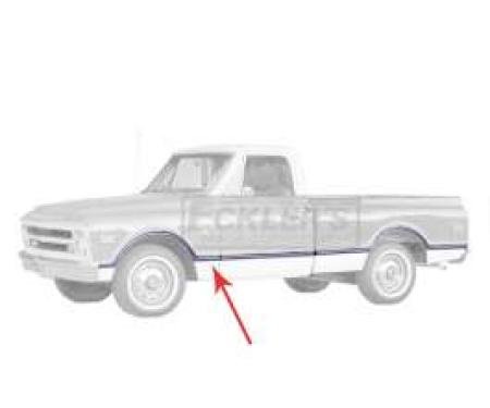 Chevy Or GMC Truck, Front Fender Wheel Arch Molding, Fleetside, Left, 1967-1968