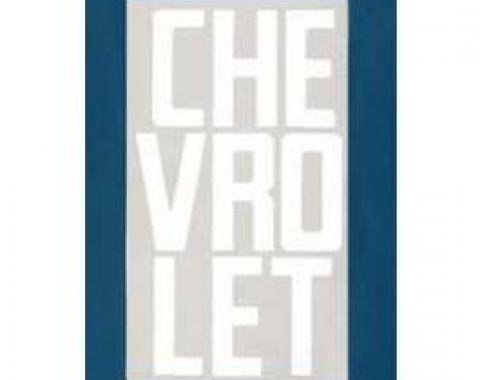 Chevy Truck Tailgate Letters, White, Fleet Side, 1958-1966