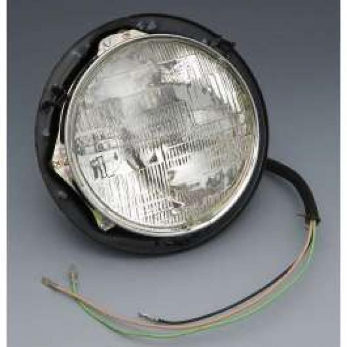 Chevy Truck Headlight Assembly, With Bucket & Bulb, 1955-1957