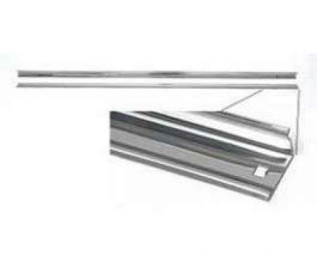 Chevy Truck Angle Bed Strips, Stainless Steel, Unpolished, Long Bed, Step Side, 1967-1972