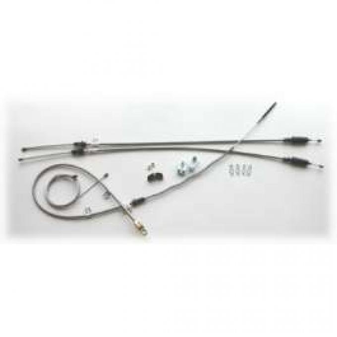 Chevy Truck Parking & Emergency Brake Cable Set, Short Bed, Non TH400, 1967-1968
