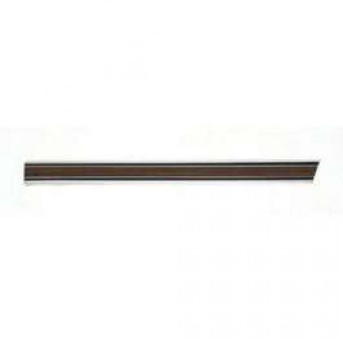 Chevy Truck Custom Sport Fleet Side Molding, Long Bed, With Wood Grain Insert, Left Front Lower, 1969-1972