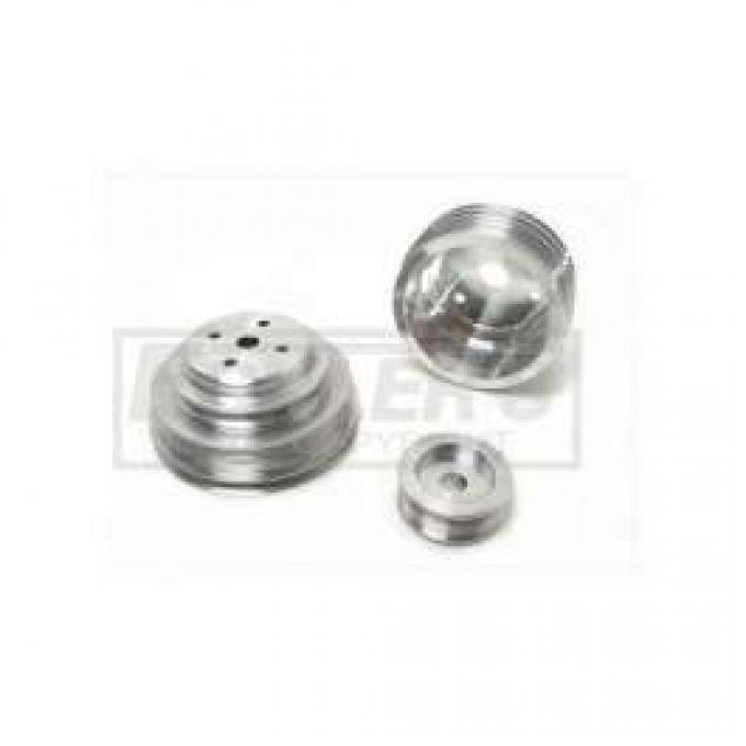 GM 305/350 Truck BBK 3-Pc Underdrive Aluminum Pulley Kit, 1985-1987