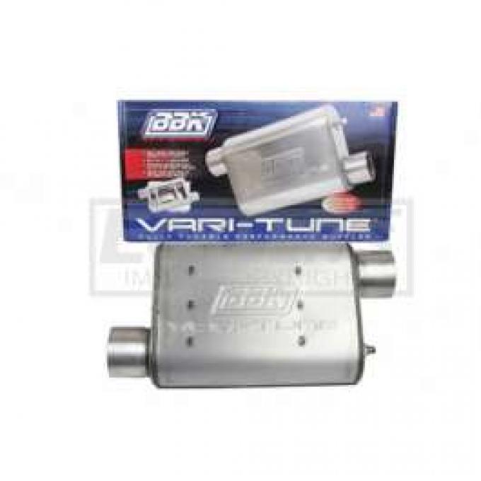 Truck BBK 2-1/2 Vari-Tune Adjustable Stainless Steel Performance Muffler, Offset