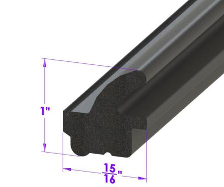 Metro Moulded Parts Trunk Seal. Sponge Rubber. Sold by the Foot LP 51