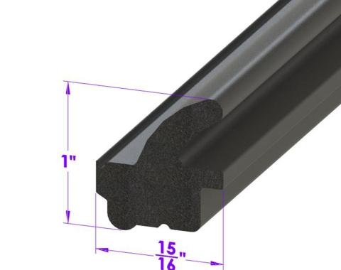 Metro Moulded Parts Trunk Seal. Sponge Rubber. Sold by the Foot LP 51