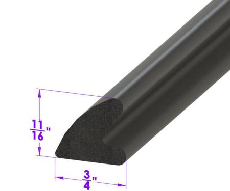 Metro Moulded Parts Trunk Seal. Sponge Rubber. Sold by the Foot LP 42