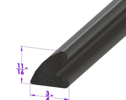 Metro Moulded Parts Trunk Seal. Sponge Rubber. Sold by the Foot LP 42