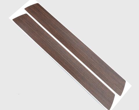 Detroit Muscle Technologies Mopar E Body 71-74 Challenger Door Insert Overlay - WALNUT Woodgrain ECH7174OL50-WALNUT