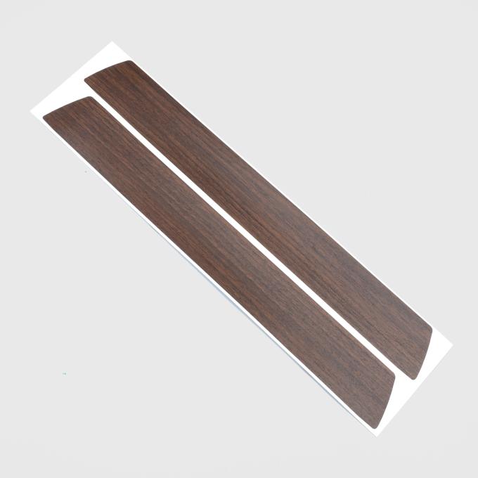 Detroit Muscle Technologies Mopar E Body 71-74 Challenger Door Insert Overlay - WALNUT Woodgrain ECH7174OL50-WALNUT