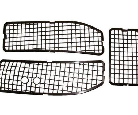 Chevelle Cowl Vent Grilles, For Cars With Air Conditioning,1968-1972